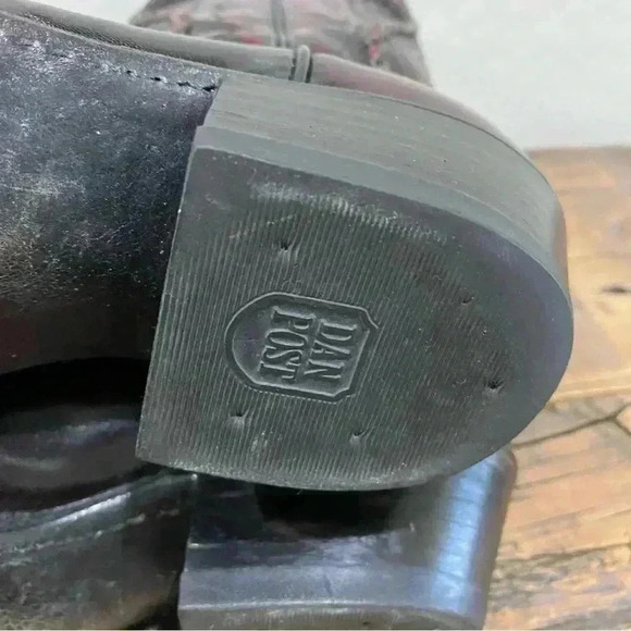 Vintage DAN POST 16669 Burgundy Stitched Western Cowboy Boot Men’s 7D - Picture 7 of 9